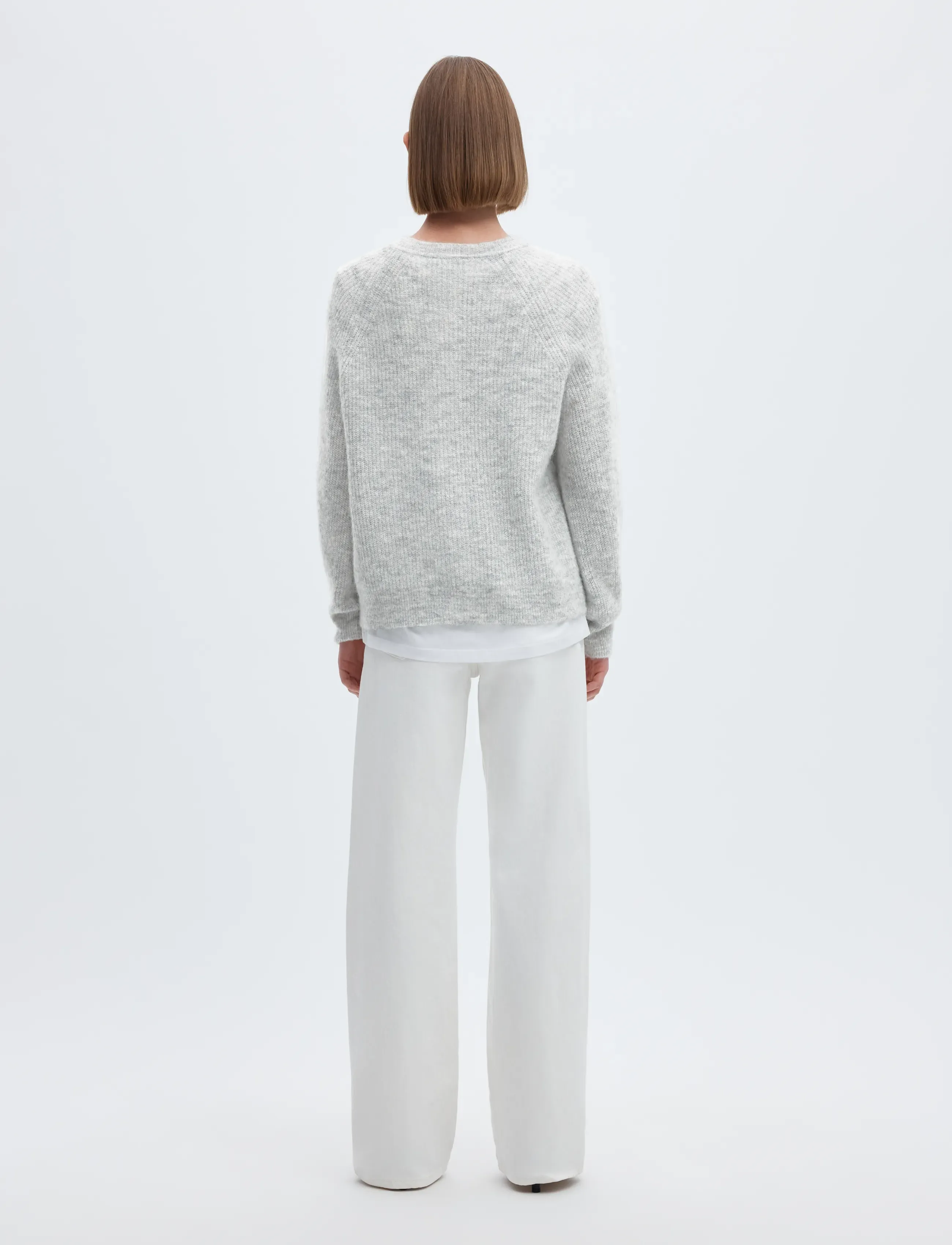 Selected - SLWLULU LS KNIT SHORT CARDIGAN NOOS - koftor - light grey melange - 3