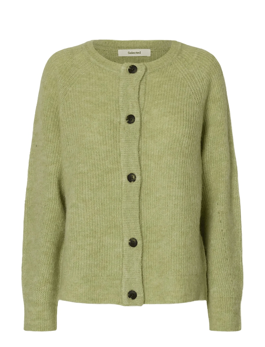 Selected - SLWLULU LS KNIT SHORT CARDIGAN NOOS - strickjacken - lint - 1