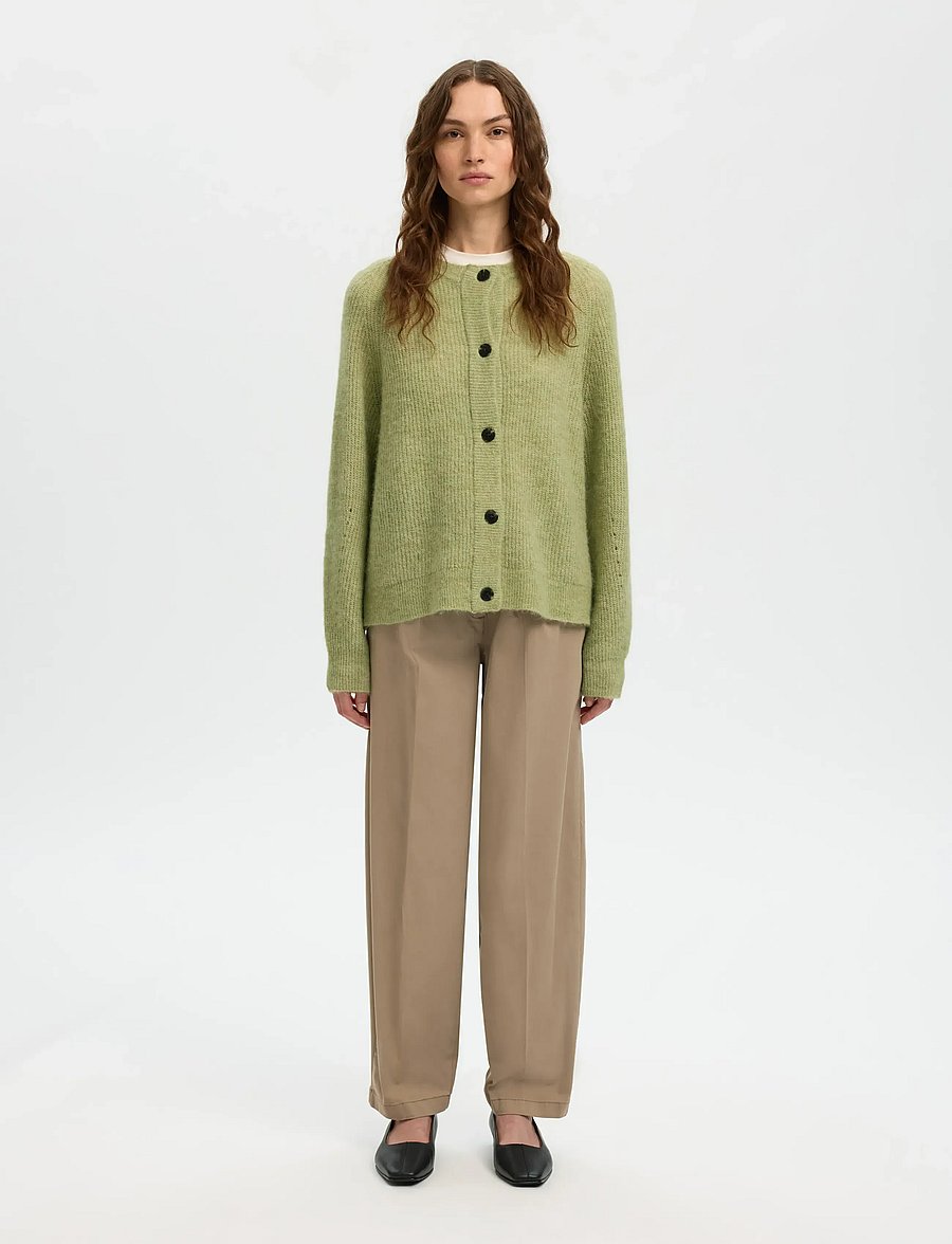 Selected - SLWLULU LS KNIT SHORT CARDIGAN NOOS - strickjacken - lint - 3
