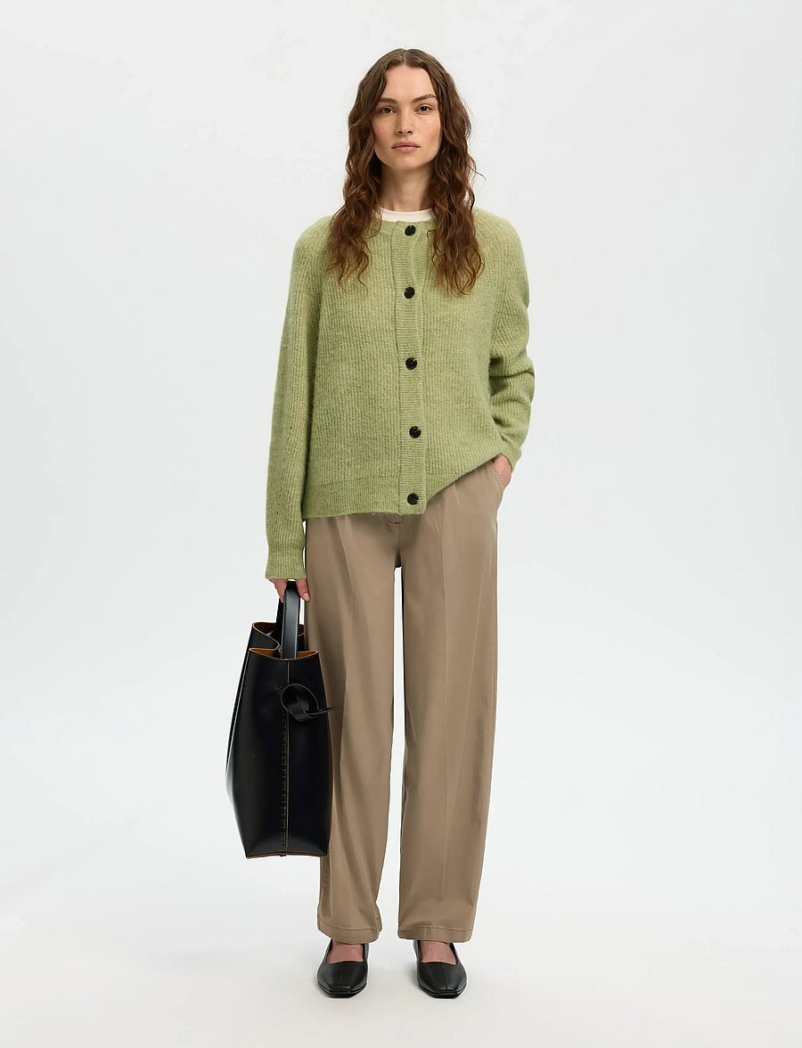 Selected - SLWLULU LS KNIT SHORT CARDIGAN NOOS - strickjacken - lint - 5