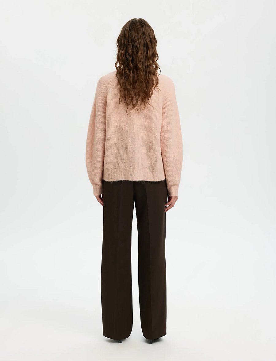 Selected - SLWLULU LS KNIT SHORT CARDIGAN NOOS - strickjacken - pale dogwood - 2