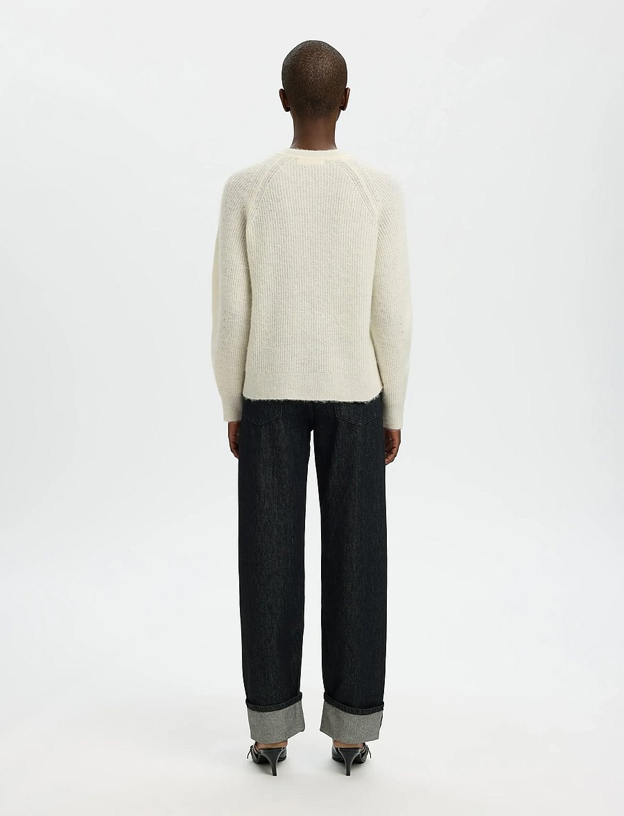 Selected - SLWLULU LS KNIT SHORT CARDIGAN NOOS - strickjacken - snow white - 2