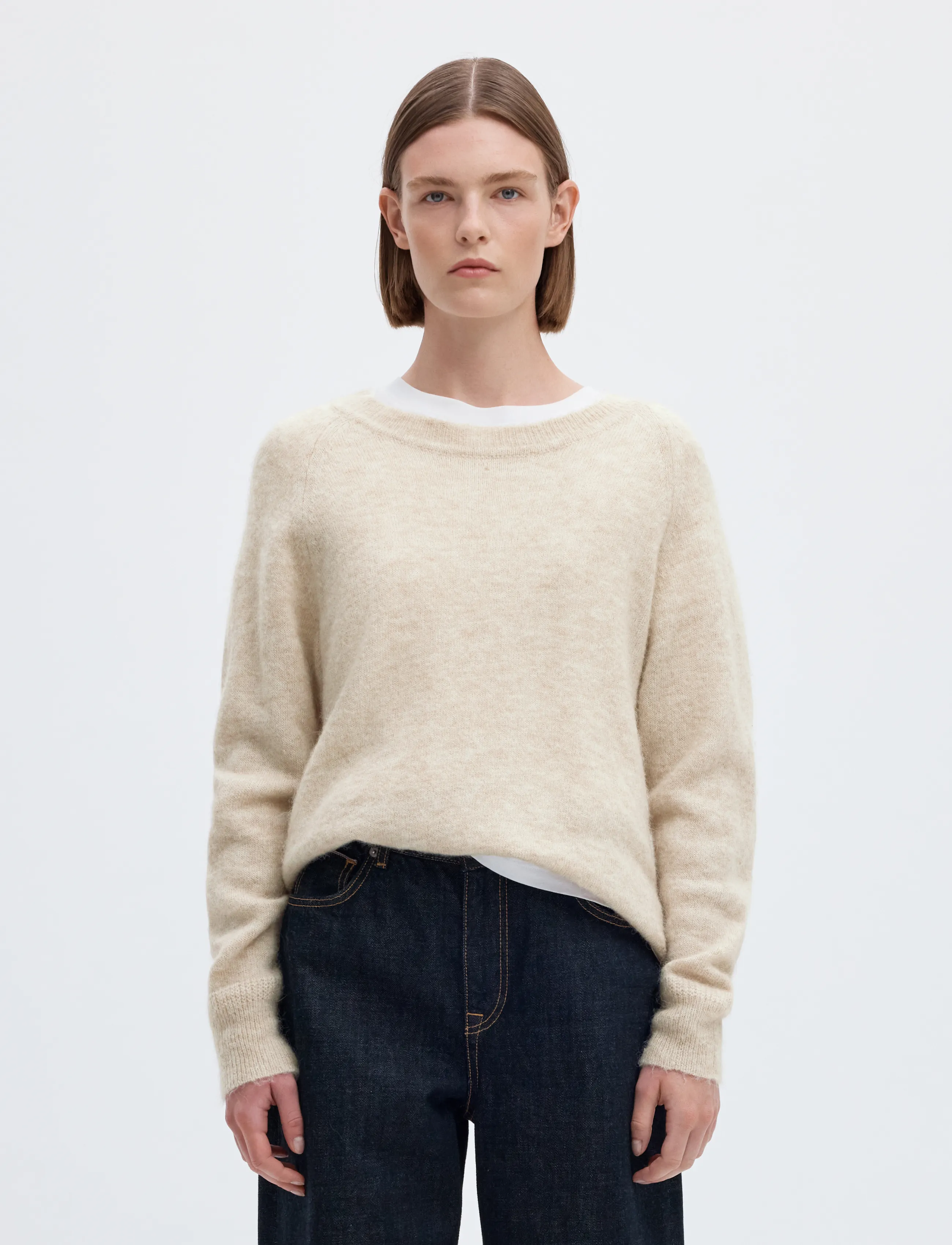 Selected Slflulu Ls Knit O-Neck B Noos, L, Knitwear, Rosa - Jumpers, Frauen