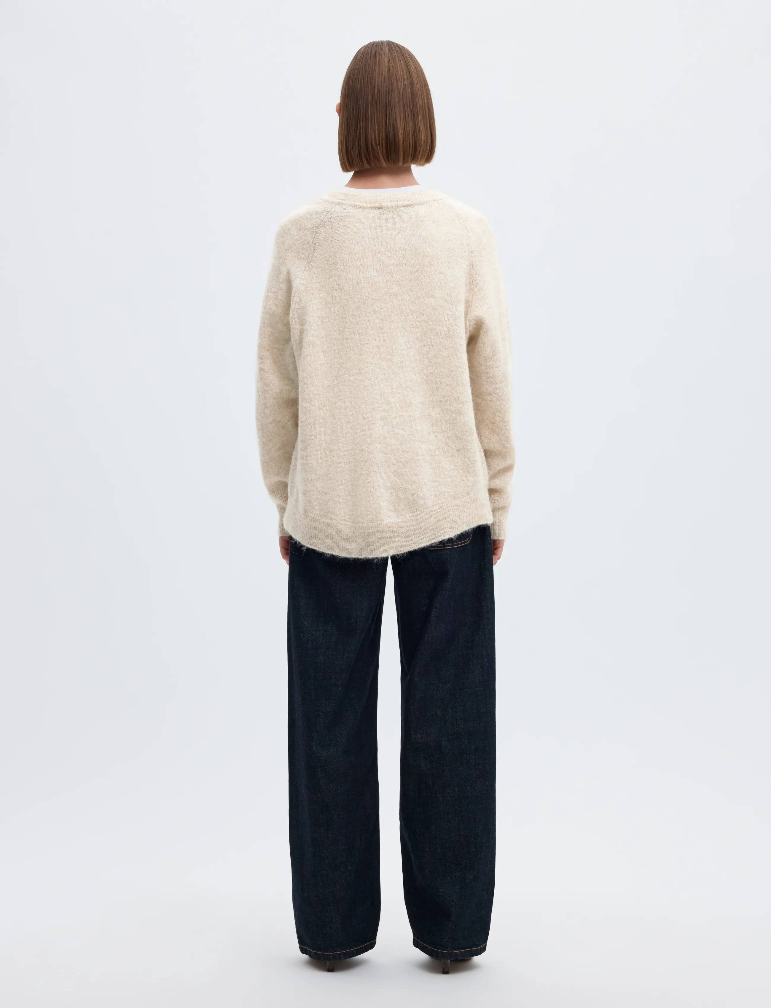 Selected - SLWLULU LS KNIT O-NECK NOOS - pullover - birch - 2
