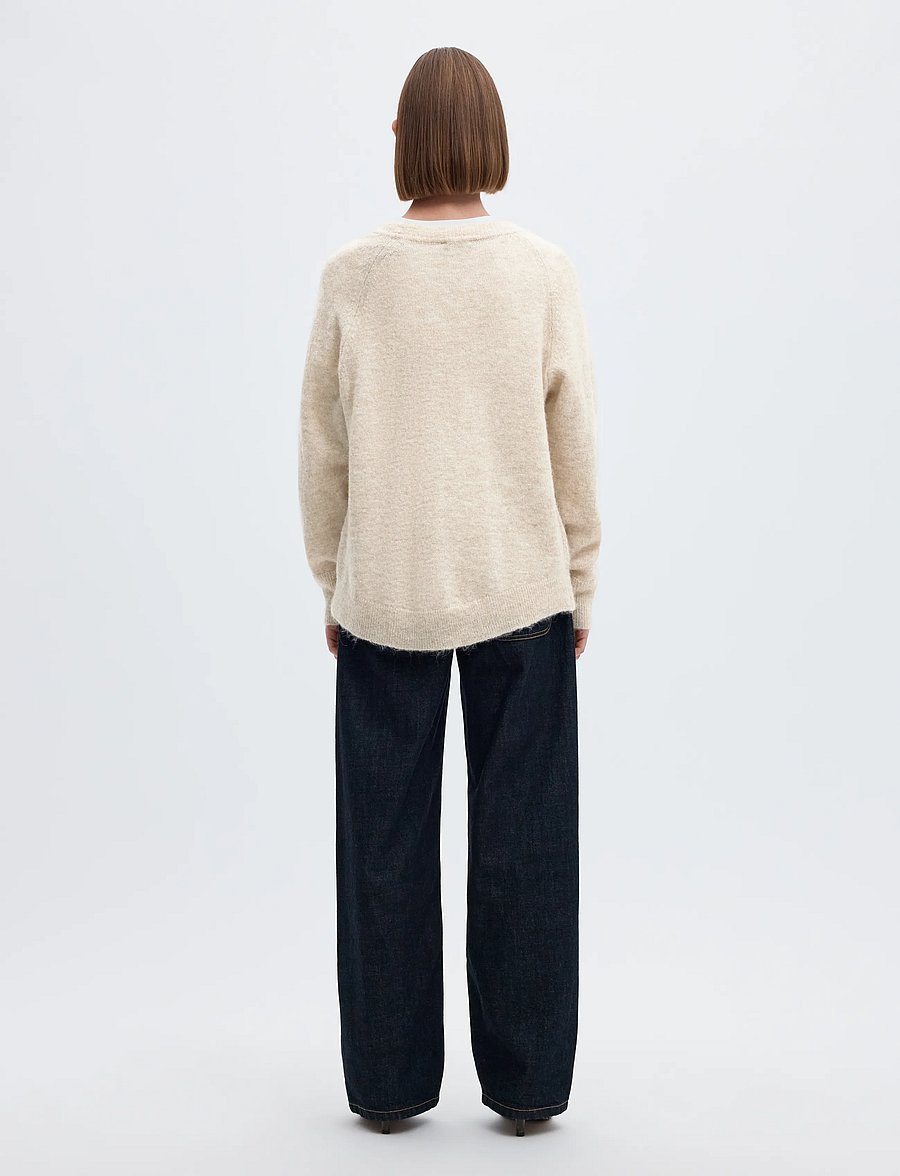 Selected - SLWLULU LS KNIT O-NECK NOOS - pullover - birch - 2