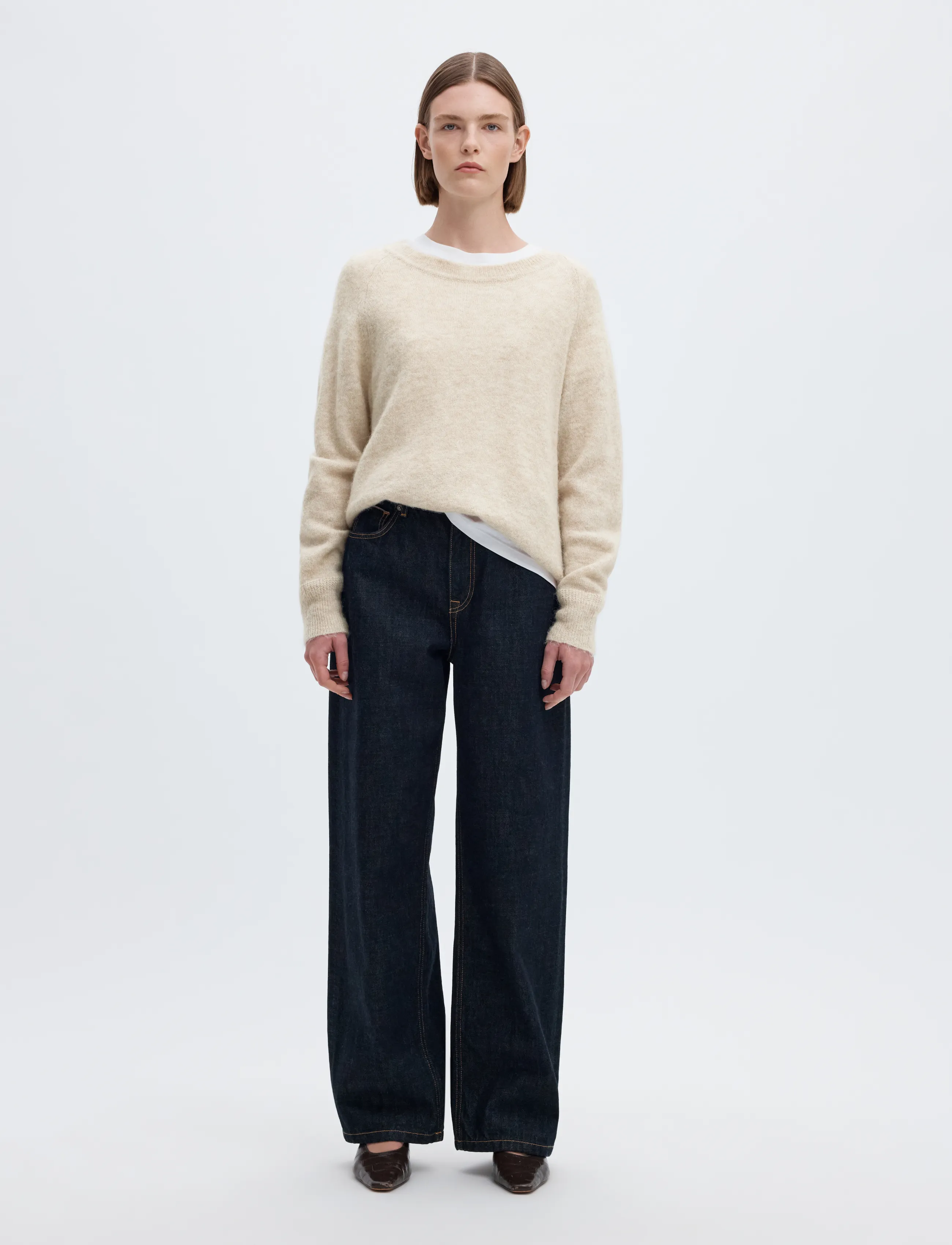 Selected - SLWLULU LS KNIT O-NECK NOOS - pullover - birch - 3