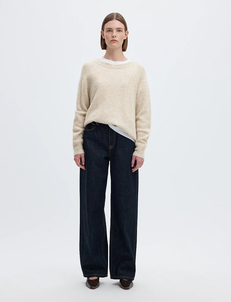 Selected - SLWLULU LS KNIT O-NECK NOOS - pullover - birch - 3
