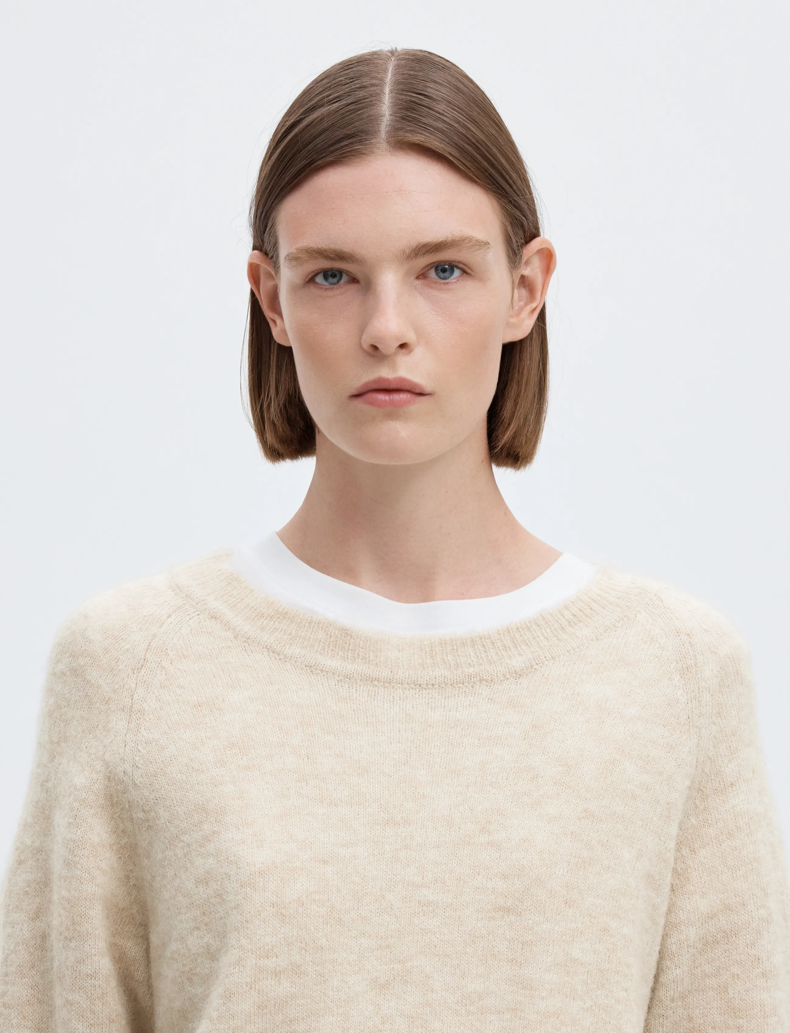 Selected - SLWLULU LS KNIT O-NECK NOOS - pullover - birch - 4