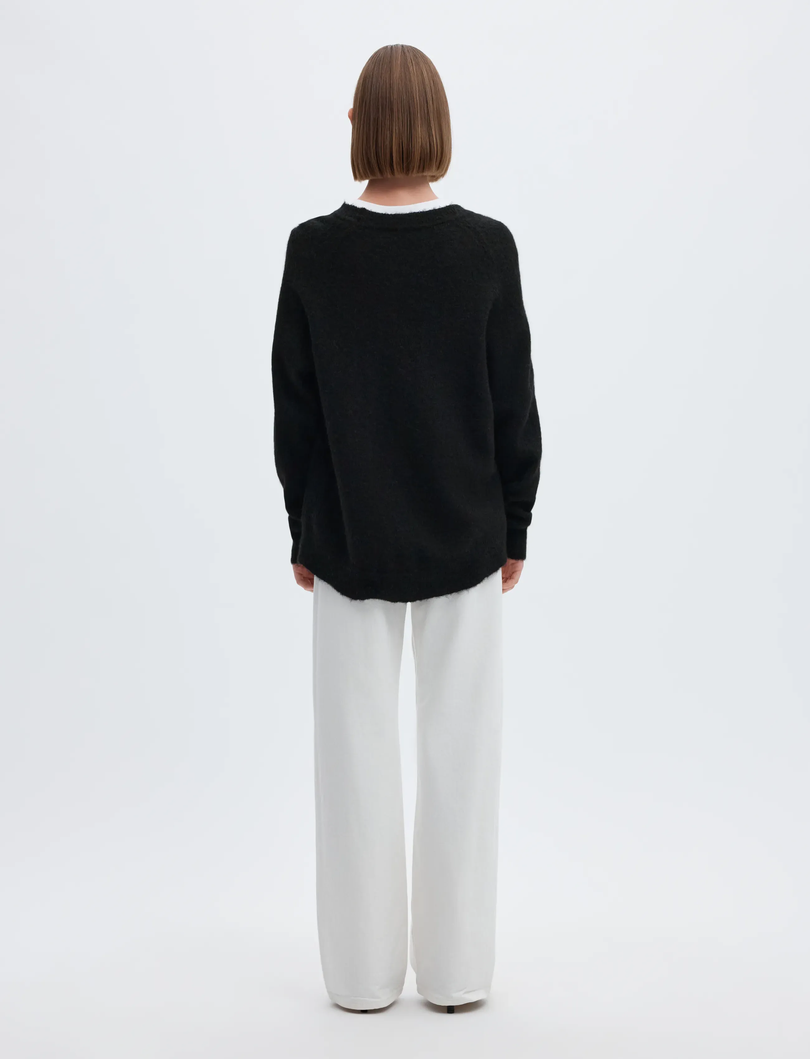 Selected - SLWLULU LS KNIT O-NECK NOOS - pullover - black - 2