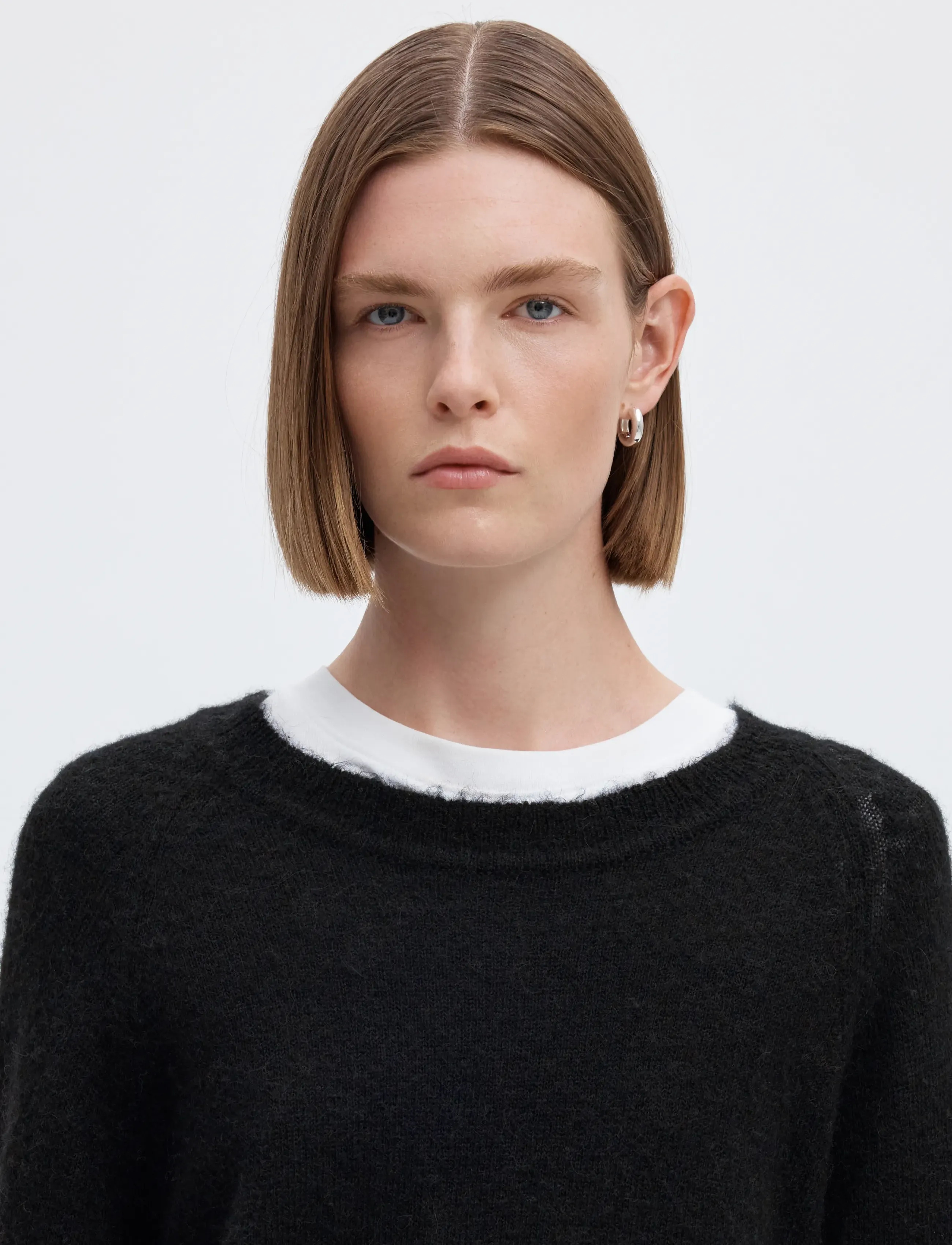 Selected - SLWLULU LS KNIT O-NECK NOOS - pullover - black - 4