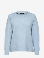 Selected Femme - SLFLULU LS KNIT O-NECK B NOOS - swetry - cashmere blue - 0