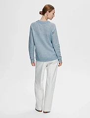 Selected Femme - SLFLULU LS KNIT O-NECK B NOOS - džemperi - cashmere blue - 2