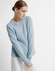 Selected Femme - SLFLULU LS KNIT O-NECK B NOOS - džemperi - cashmere blue - 4
