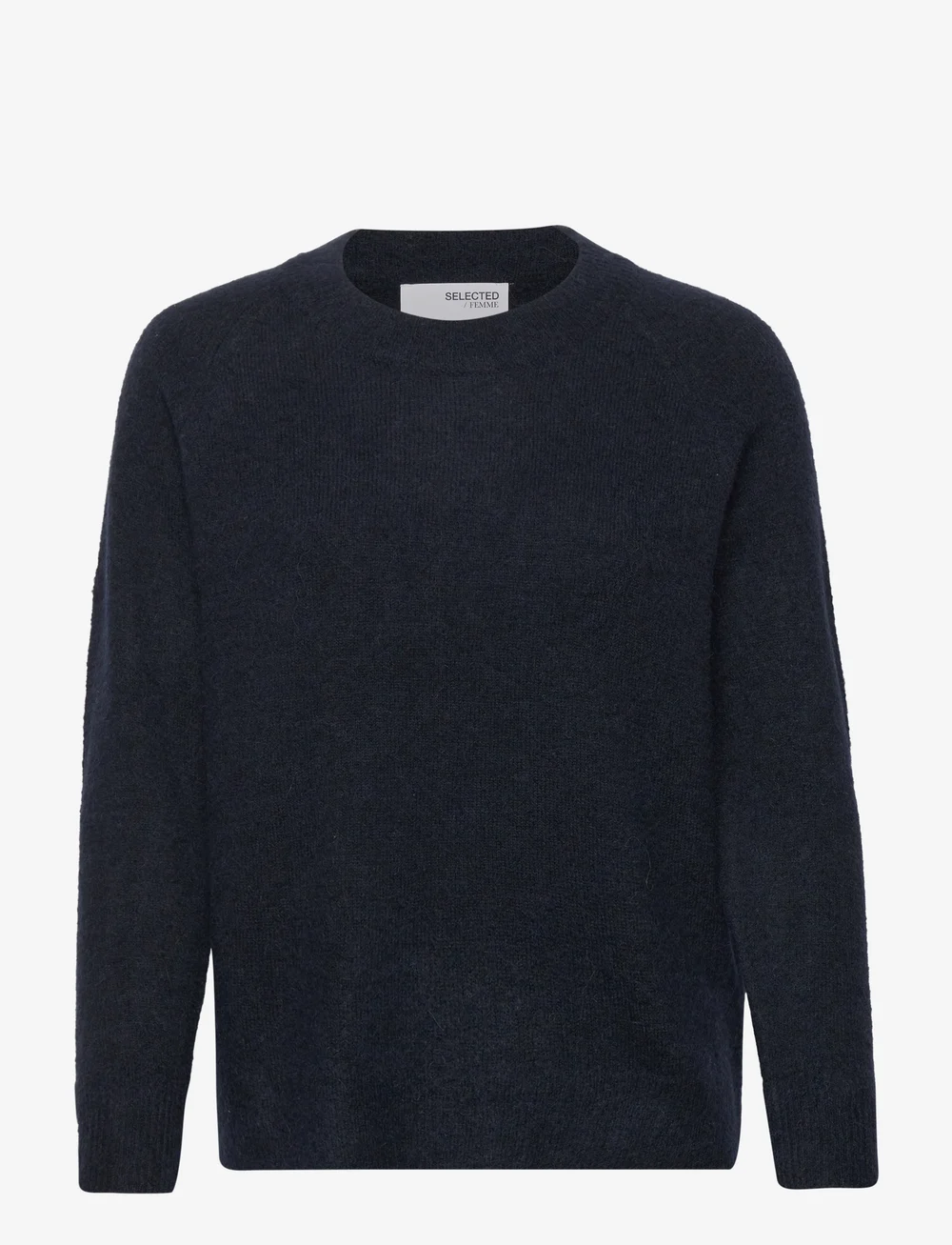 Selected - SLFLULU LS KNIT O-NECK B NOOS - jumpers - dark sapphire - 1