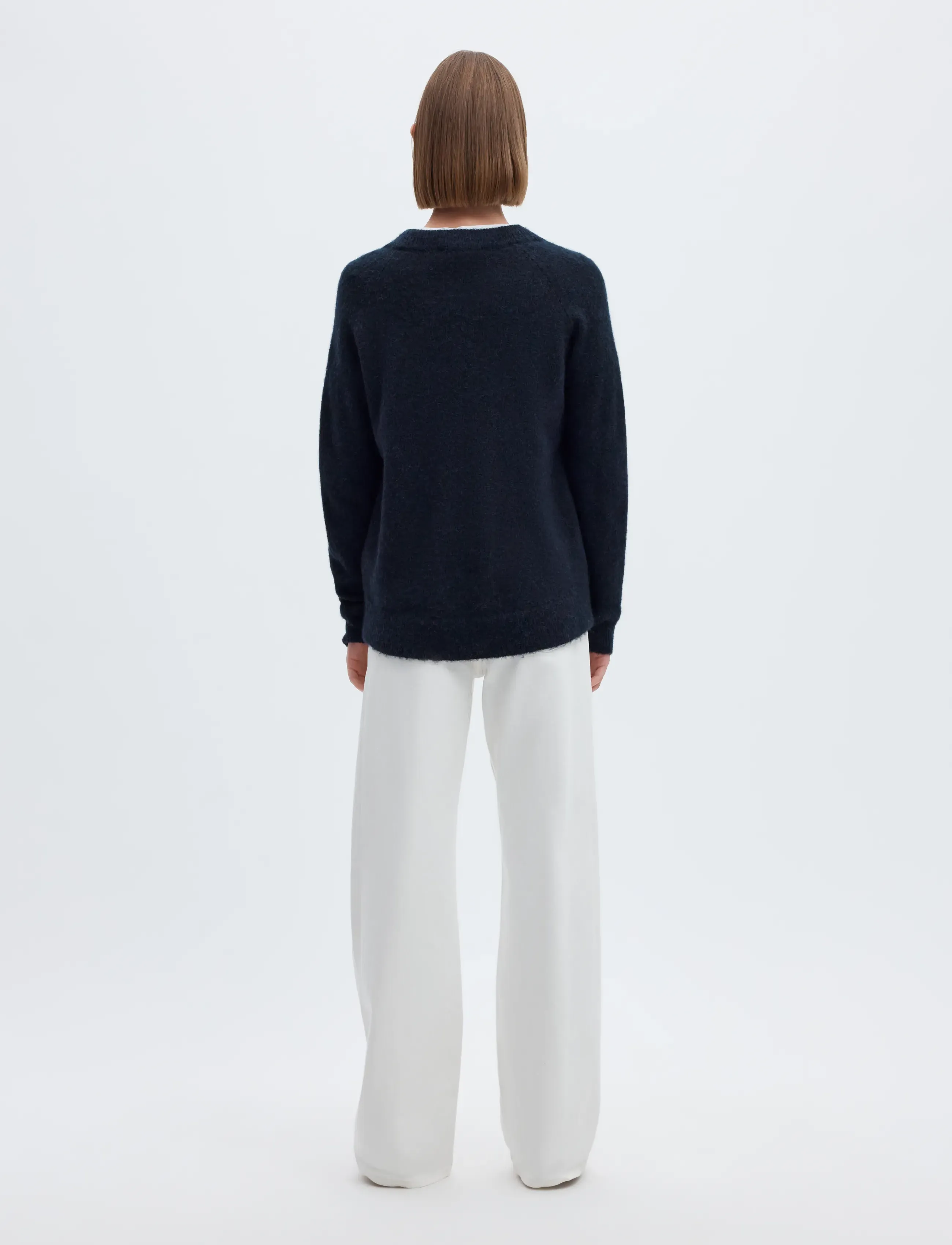 Selected - SLWLULU LS KNIT O-NECK NOOS - striktrøjer - dark sapphire - 3