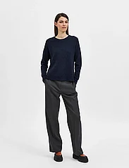 Selected Femme - SLFLULU LS KNIT O-NECK B NOOS - swetry - dark sapphire - 4