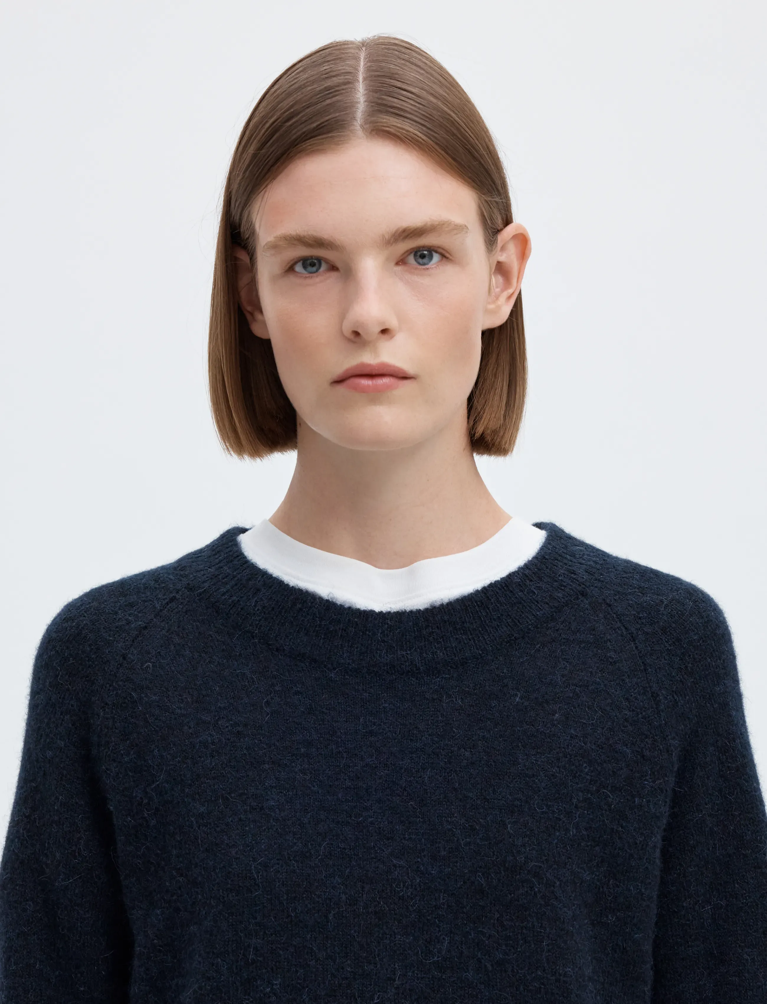 Selected - SLWLULU LS KNIT O-NECK NOOS - striktrøjer - dark sapphire - 5