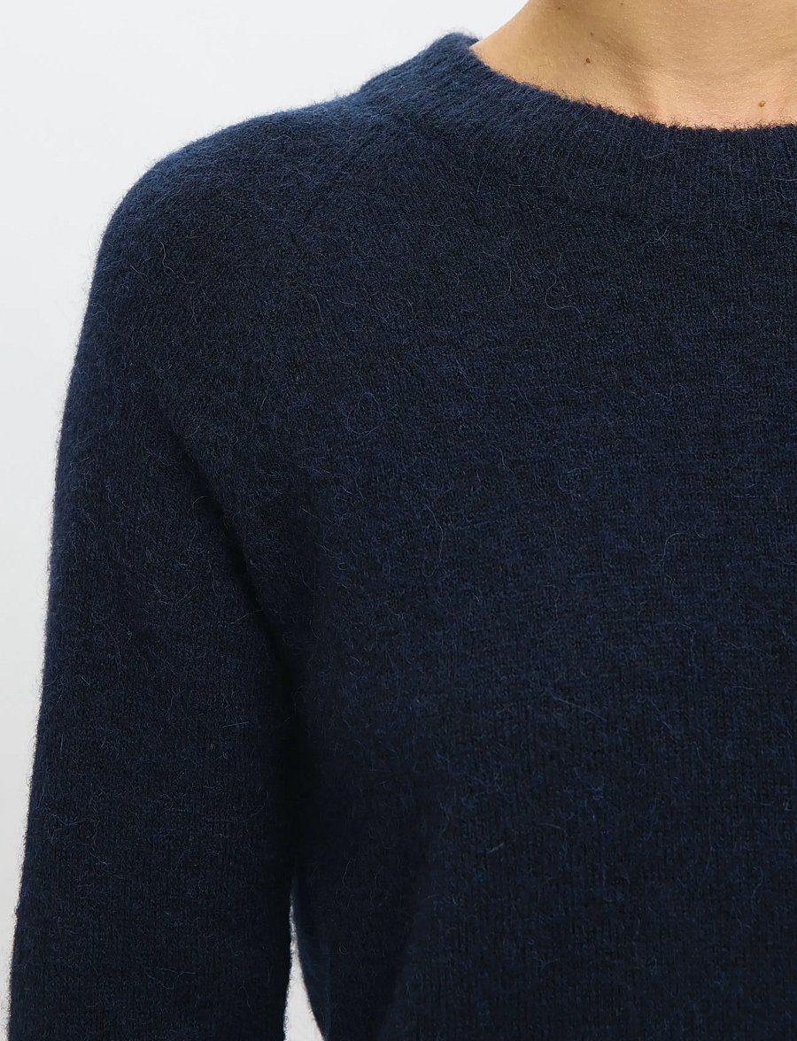 Selected - SLWLULU LS KNIT O-NECK NOOS - pullover - dark sapphire - 5
