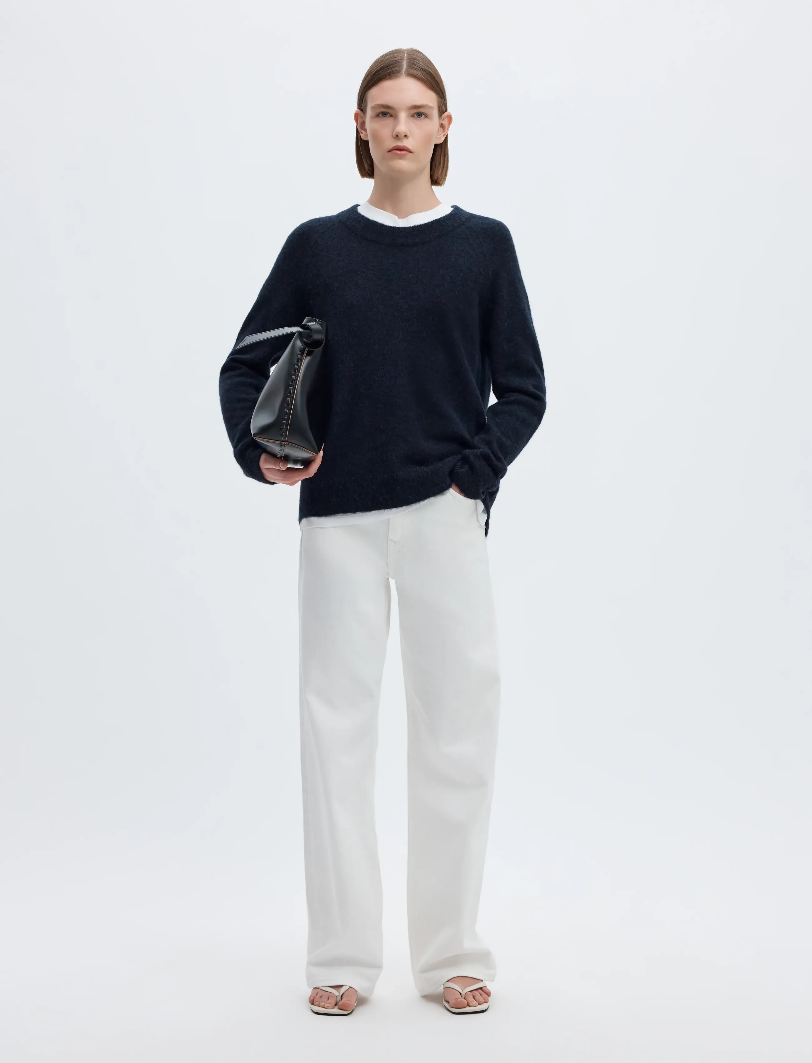 SELECTED Slflulu Ls Knit O-Neck Noos stickade tröjor dam – bild 5