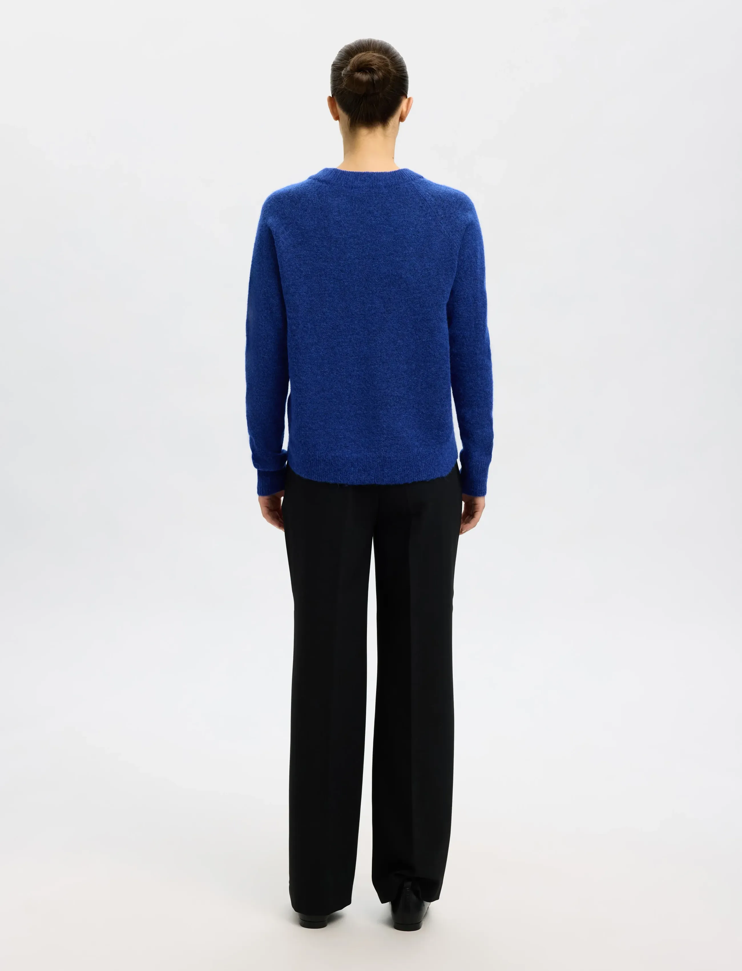 Selected - SLFLULU LS KNIT O-NECK NOOS - pulls - dazzling blue - 2