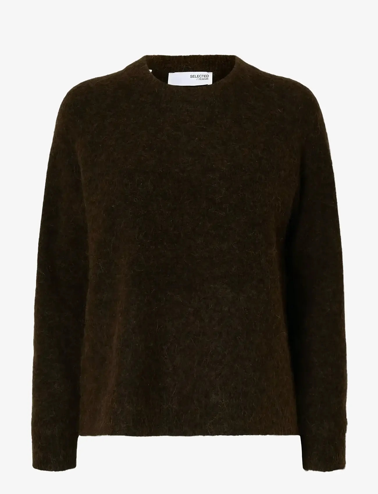 Selected - SLFLULU LS KNIT O-NECK NOOS - striktrøjer - delicioso - 1