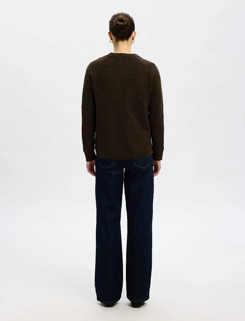 Selected - SLFLULU LS KNIT O-NECK NOOS - striktrøjer - delicioso - 2