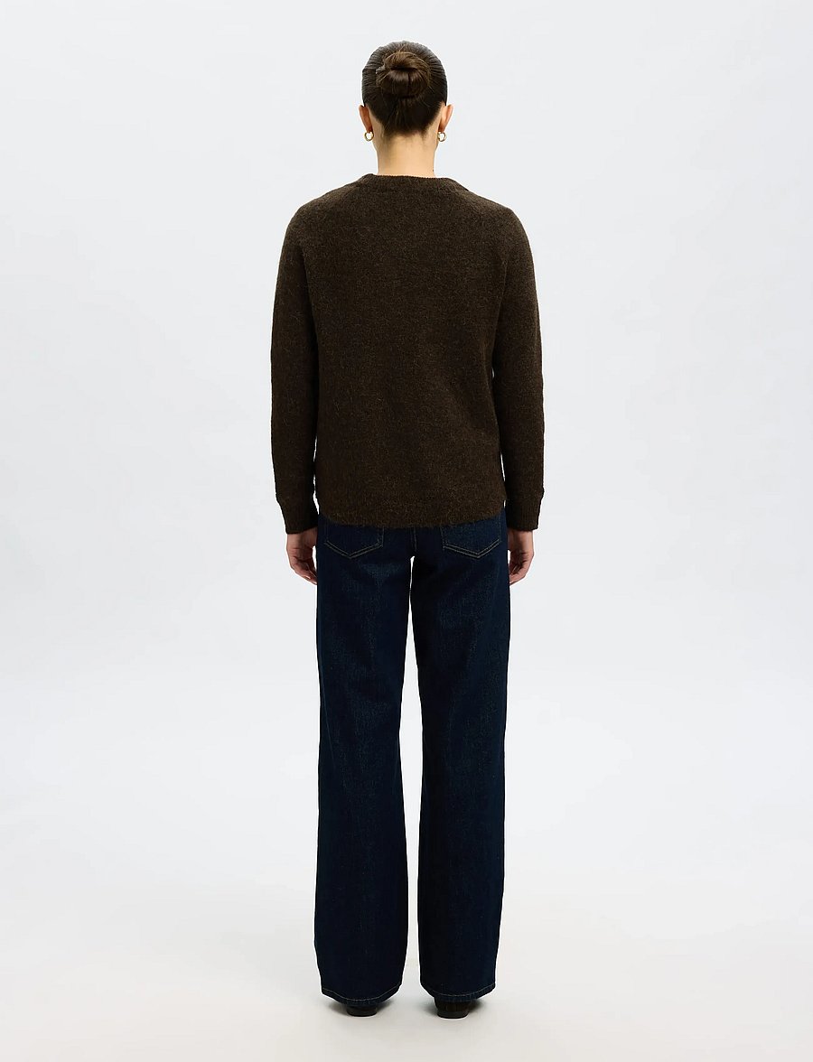 Selected - SLWLULU LS KNIT O-NECK NOOS - striktrøjer - delicioso - 2