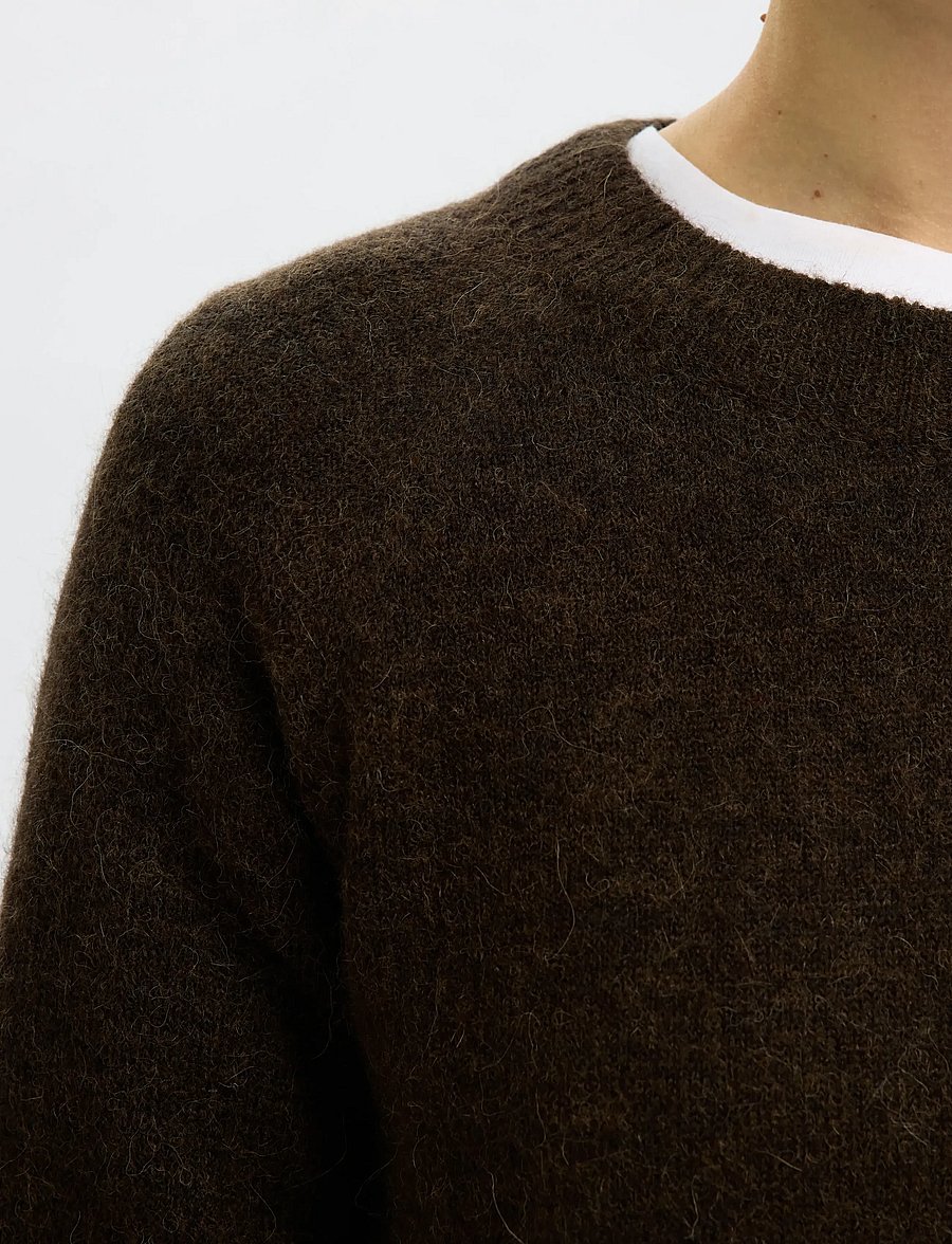 Selected - SLWLULU LS KNIT O-NECK NOOS - striktrøjer - delicioso - 4