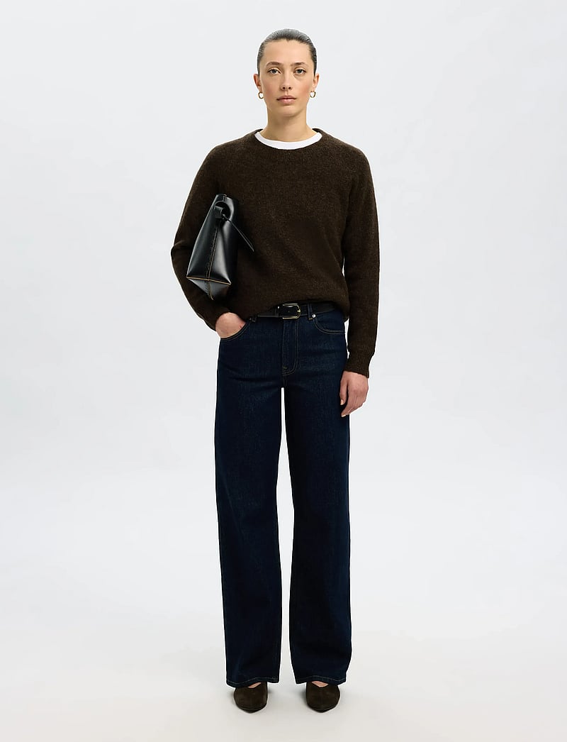 Selected - SLFLULU LS KNIT O-NECK NOOS - striktrøjer - delicioso - 5