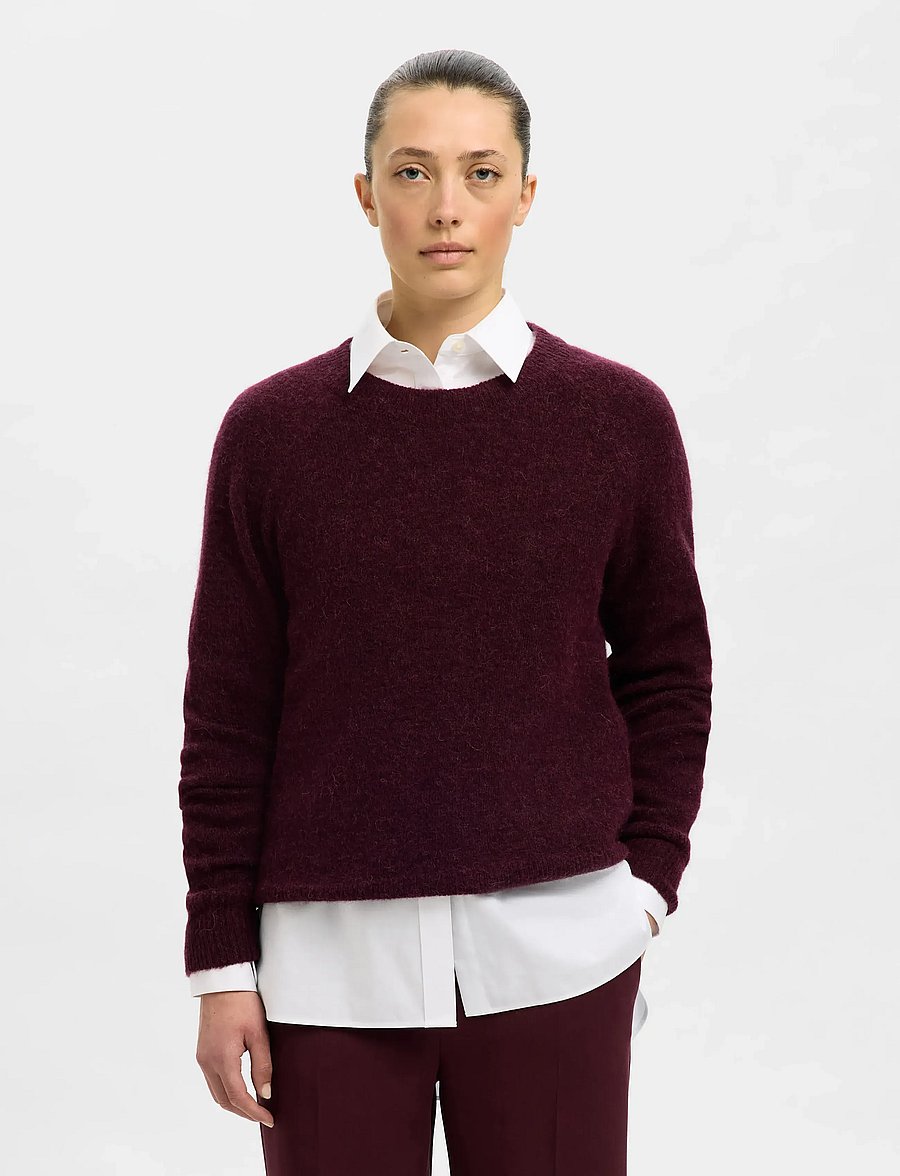 Selected - SLWLULU LS KNIT O-NECK NOOS - pullover - fig - 0