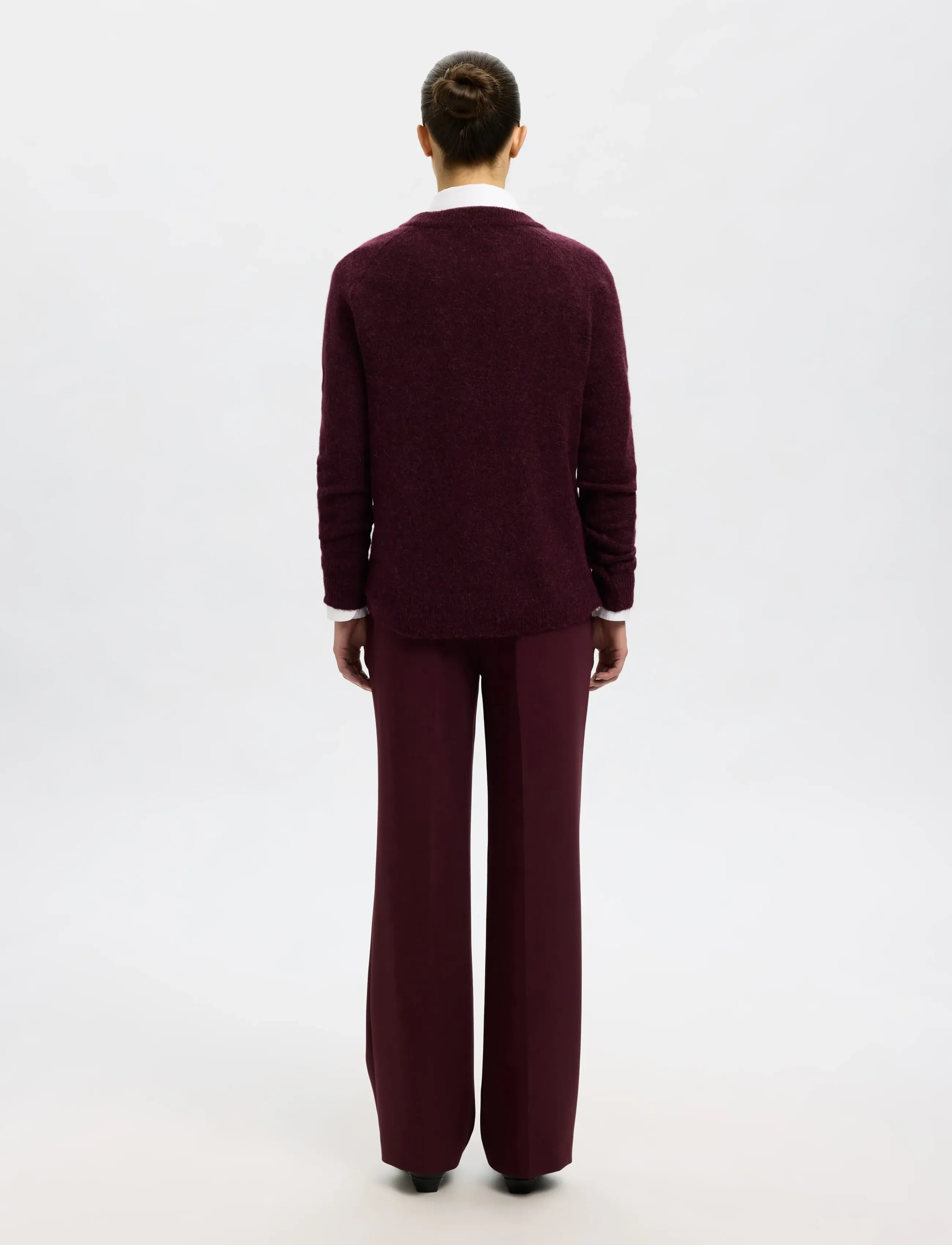 Selected - SLFLULU LS KNIT O-NECK NOOS - striktrøjer - fig - 2
