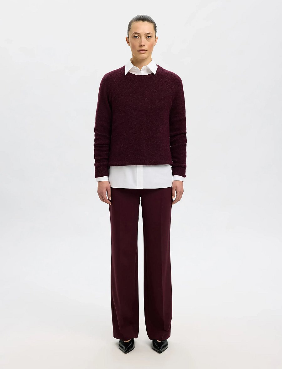 Selected - SLWLULU LS KNIT O-NECK NOOS - pullover - fig - 3
