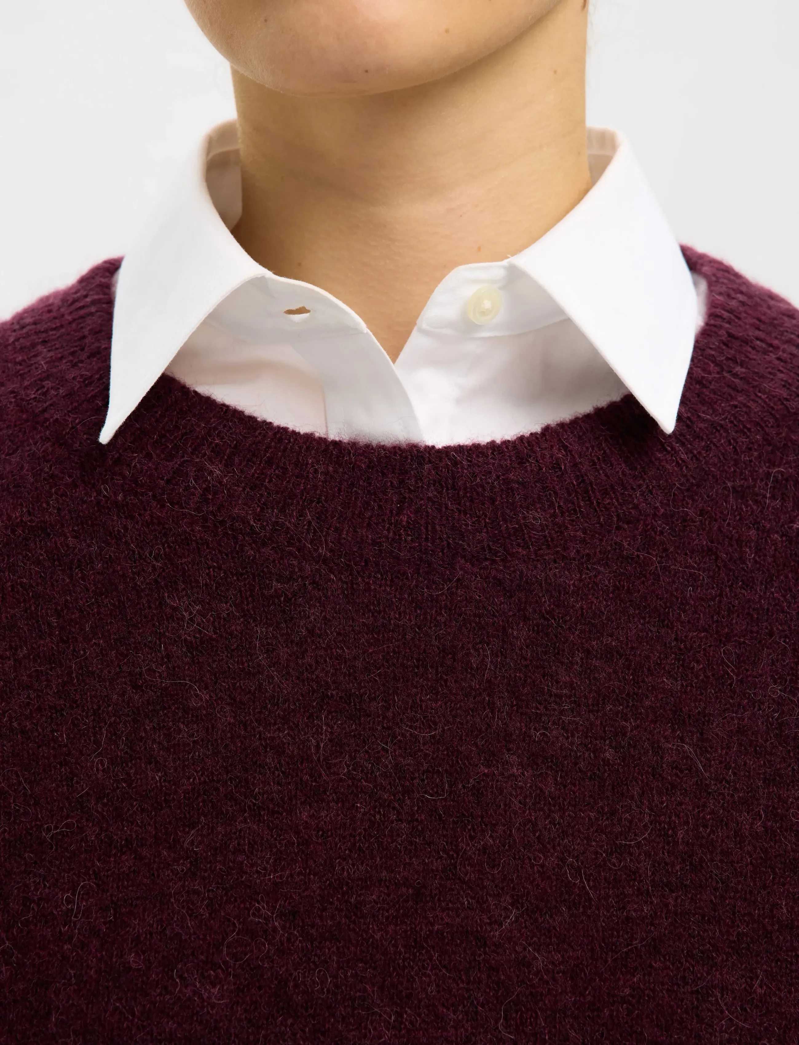 Selected - SLFLULU LS KNIT O-NECK NOOS - striktrøjer - fig - 4