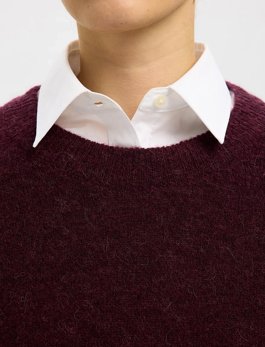 Selected - SLWLULU LS KNIT O-NECK NOOS - pullover - fig - 4