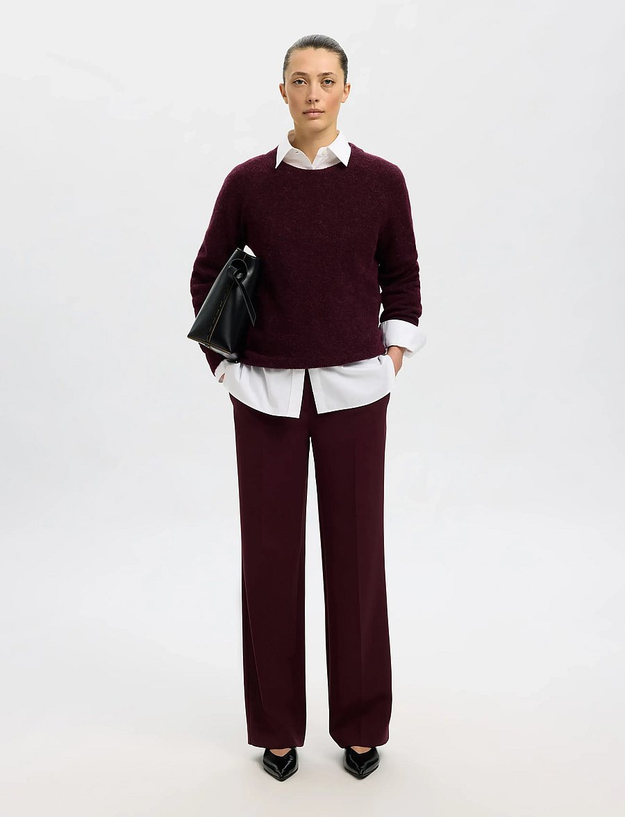 Selected - SLWLULU LS KNIT O-NECK NOOS - pullover - fig - 5