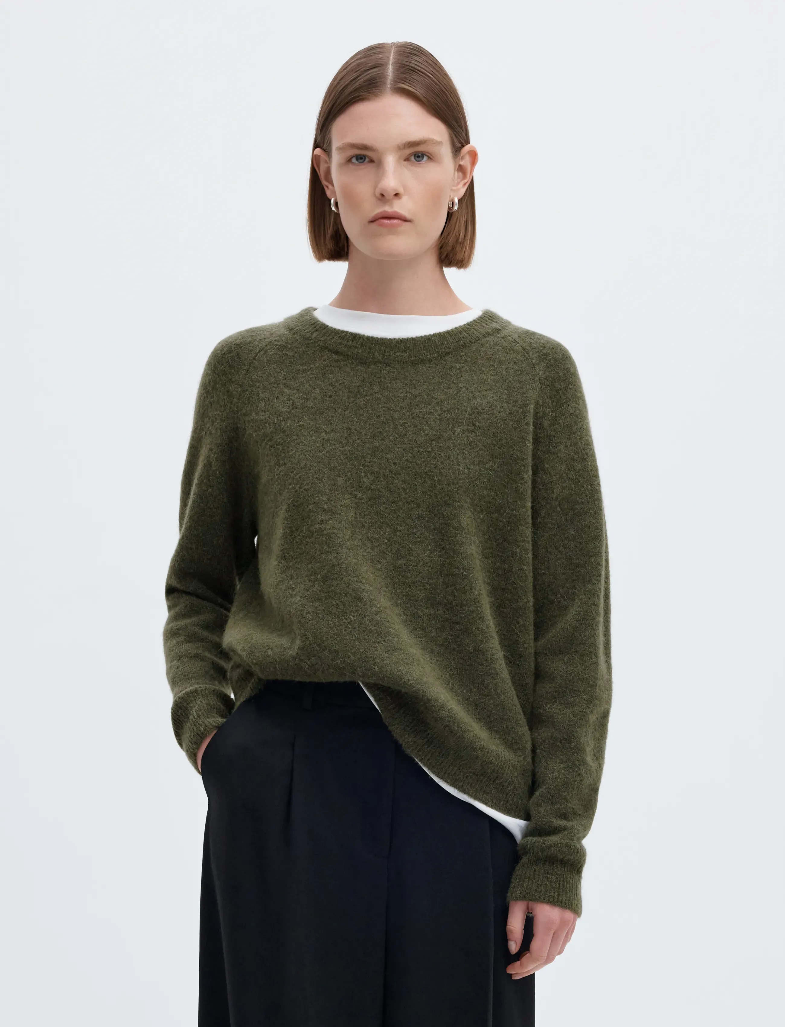 Selected - SLWLULU LS KNIT O-NECK NOOS - pullover - kalamata - 0