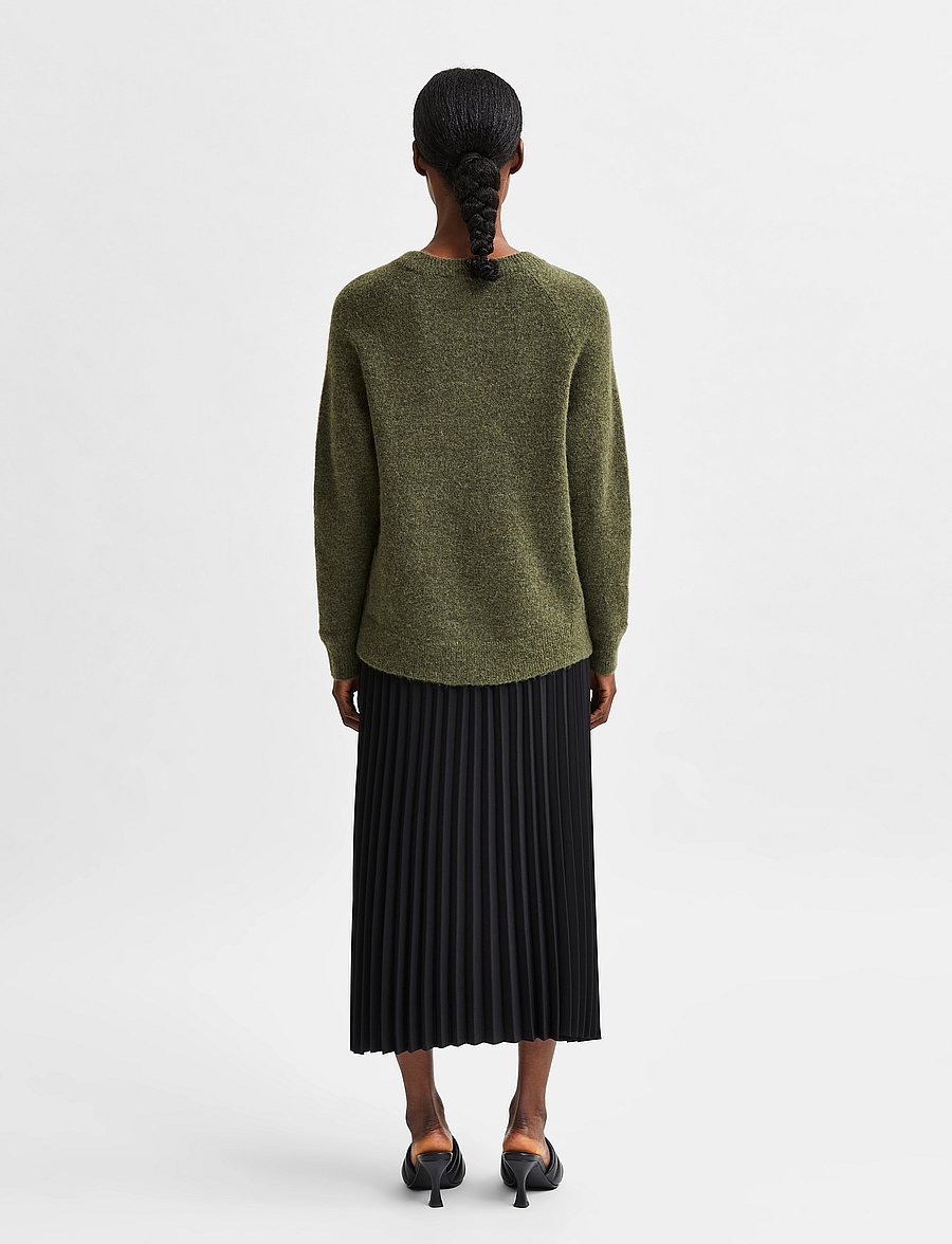 Selected - SLWLULU LS KNIT O-NECK NOOS - pullover - kalamata - 3