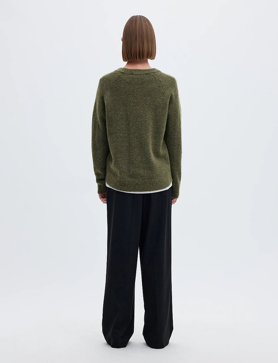 Selected - SLWLULU LS KNIT O-NECK NOOS - pullover - kalamata - 3