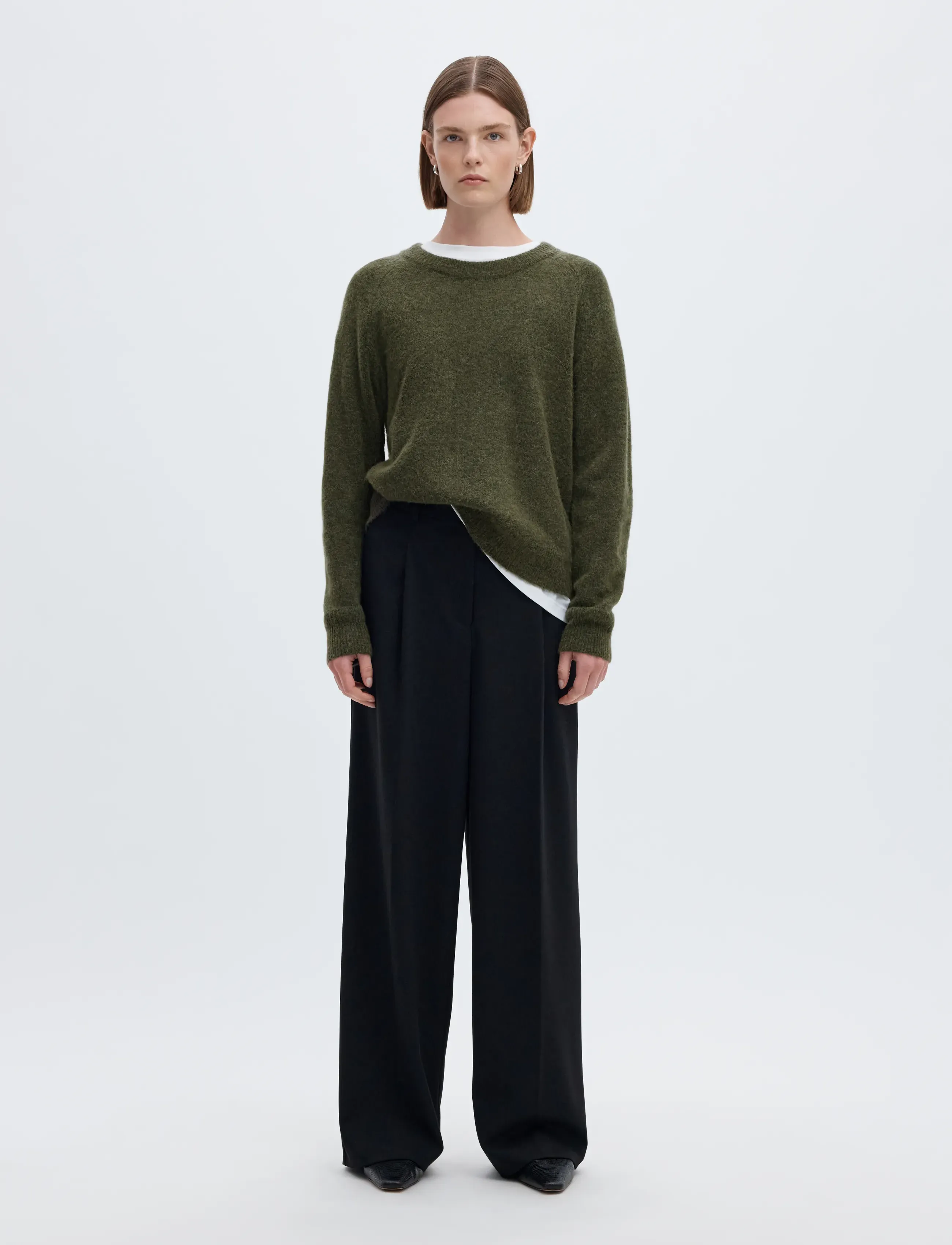 Selected - SLWLULU LS KNIT O-NECK NOOS - pullover - kalamata - 4