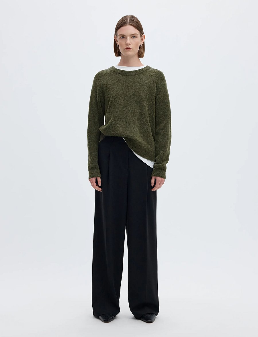 Selected - SLWLULU LS KNIT O-NECK NOOS - pullover - kalamata - 4