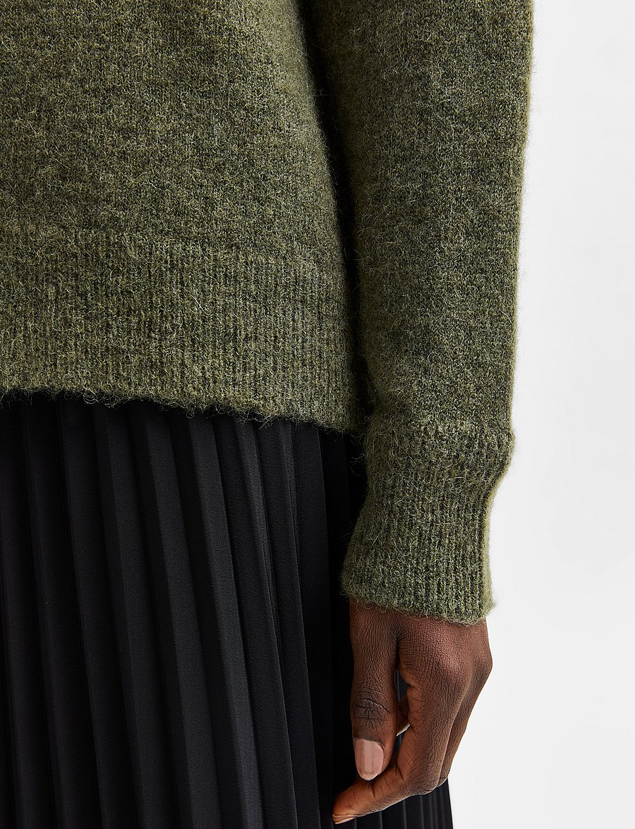Selected - SLWLULU LS KNIT O-NECK NOOS - pullover - kalamata - 5