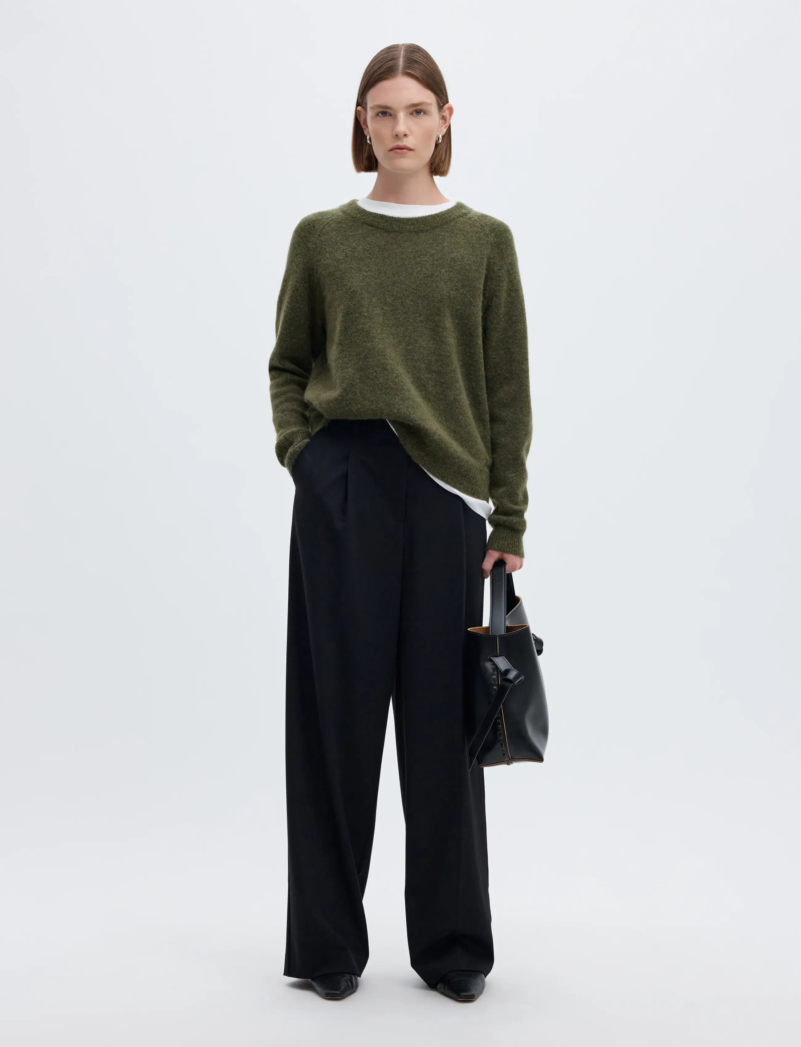 SELECTED Slflulu Ls Knit O-Neck Noos stickade tröjor dam – bild 5