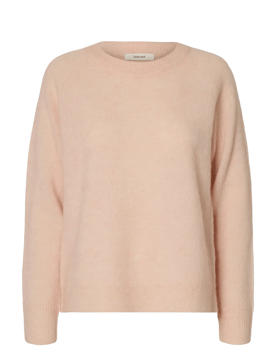 Selected - SLWLULU LS KNIT O-NECK NOOS - pullover - pale dogwood - 1