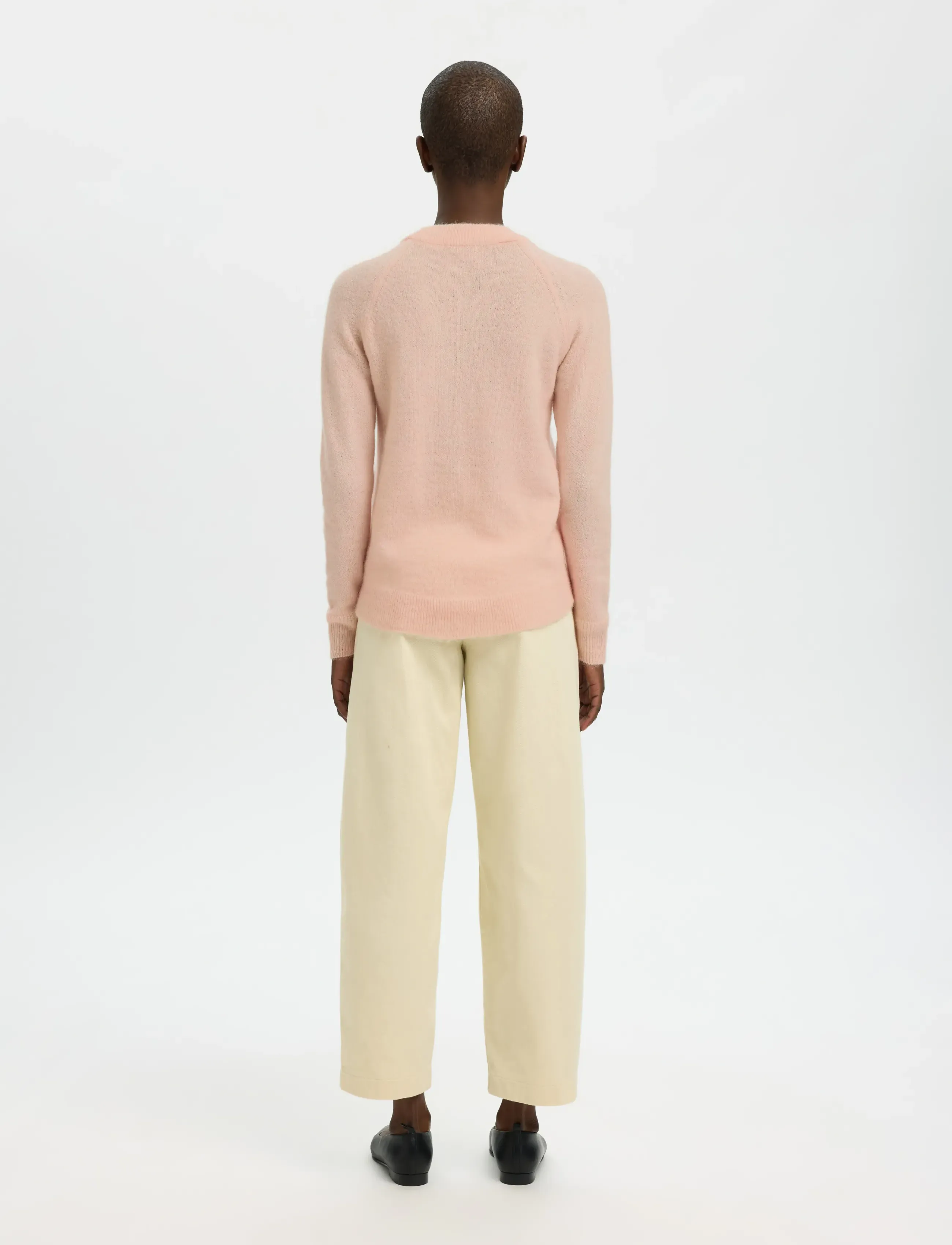 Selected - SLFLULU LS KNIT O-NECK NOOS - striktrøjer - pale dogwood - 2