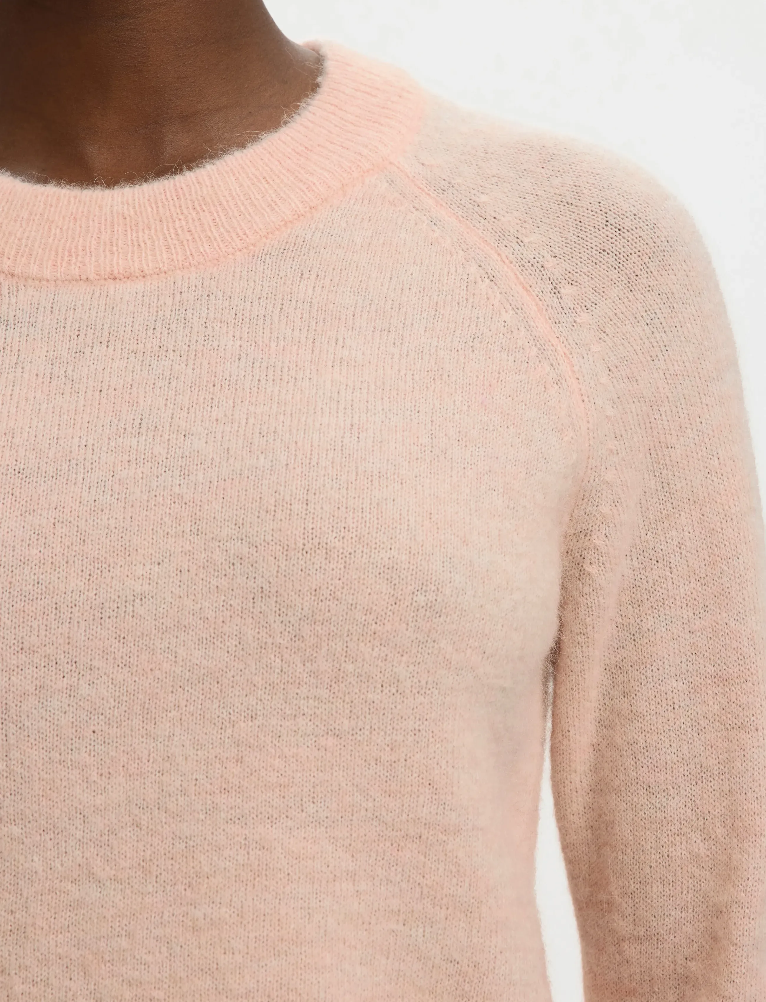 Selected - SLFLULU LS KNIT O-NECK NOOS - striktrøjer - pale dogwood - 5