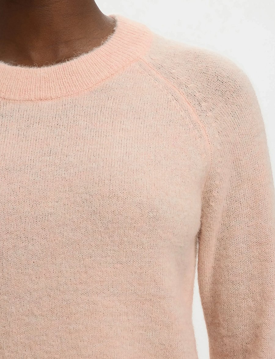 Selected - SLWLULU LS KNIT O-NECK NOOS - pullover - pale dogwood - 5