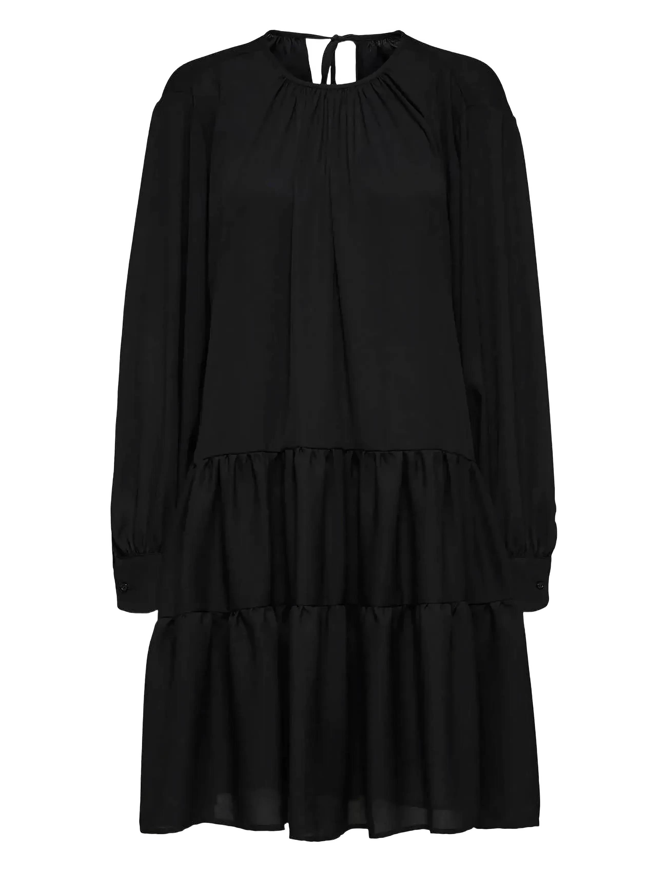 Selected SLFAMAYA LS SHORT DRESS - Kjoler - BLACK / black