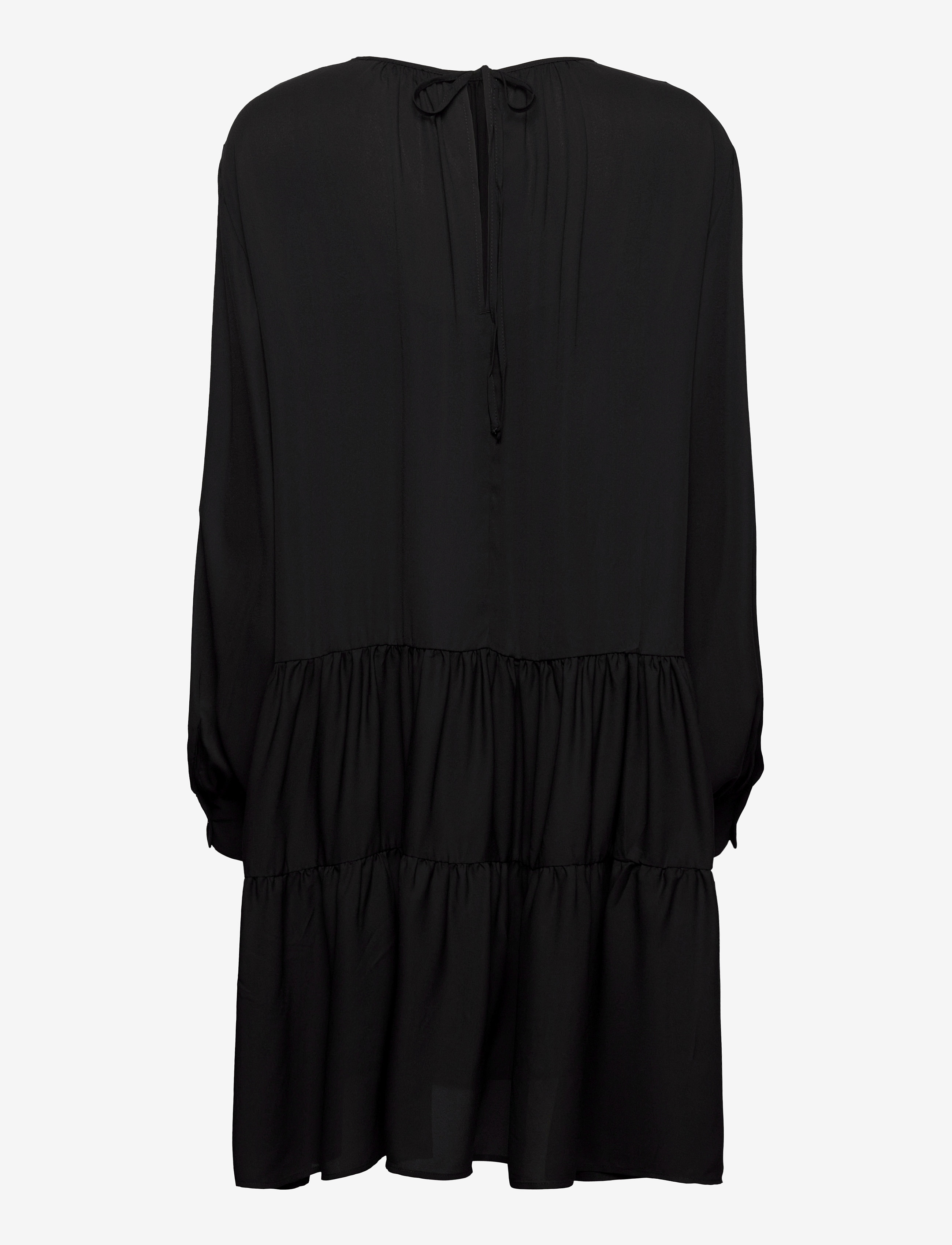 Selected - SLFAMAYA LS SHORT DRESS - kurze kleider - black - 2