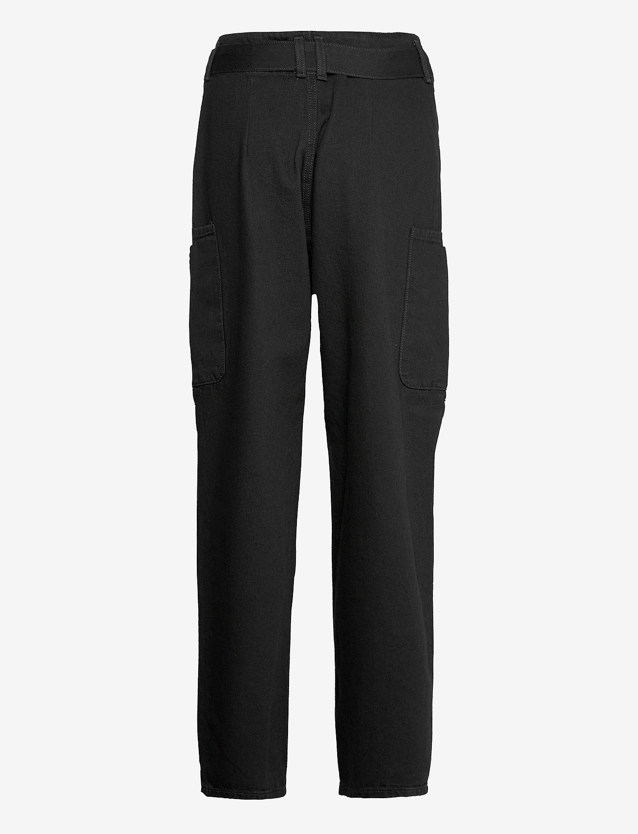 Selected Femme - SLFDORA HWLACK JEAN W - bukser med lige ben - black denim - 1