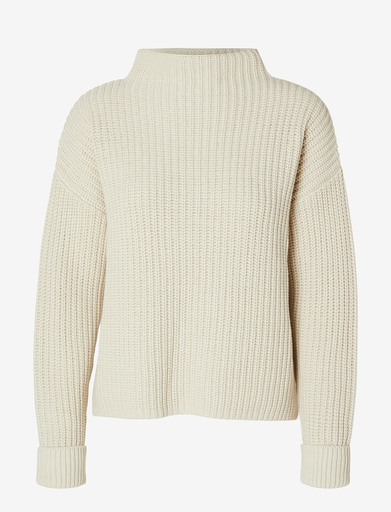 Selected - SLFSELMA LS KNIT PULLOVER NOOS - striktrøjer - birch - 1
